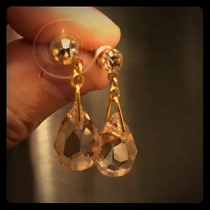 Semi-Precious Gold Plated Drop Earrings